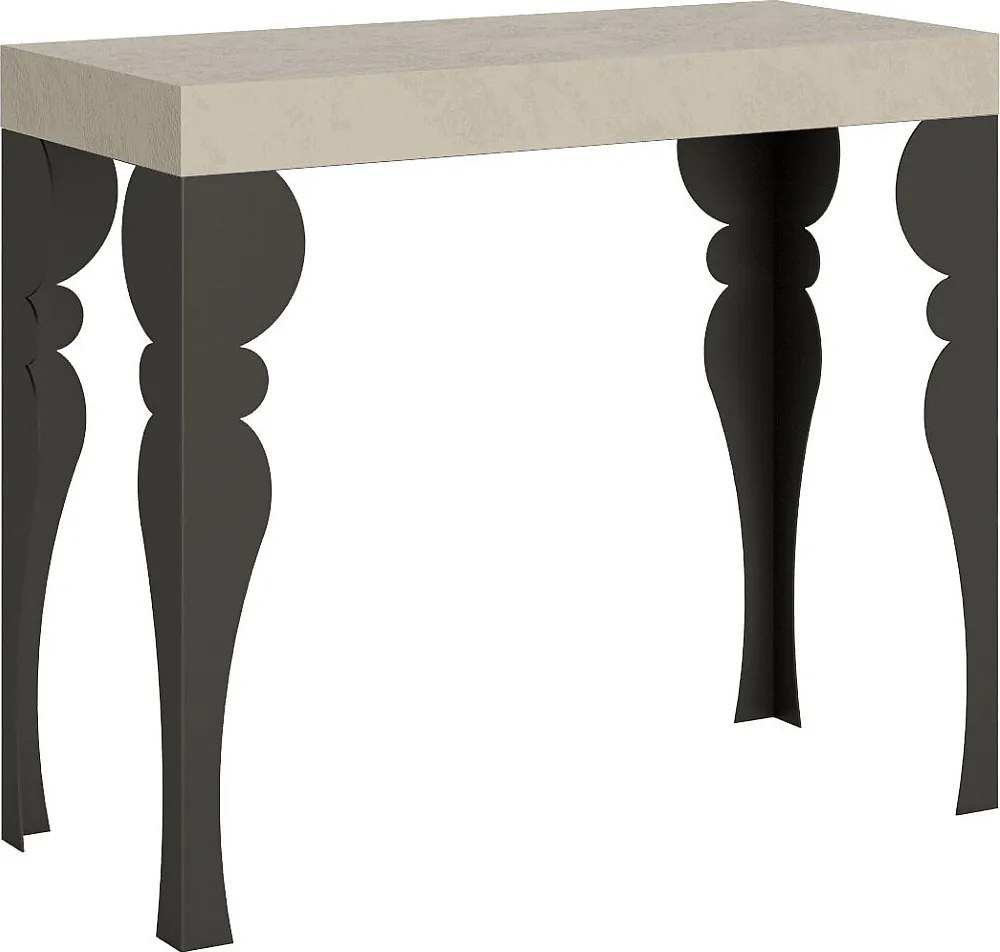 Konsola rozkładana 90x40/196 cm Paxon Small Kaszmir rama w kolorze Antracytu