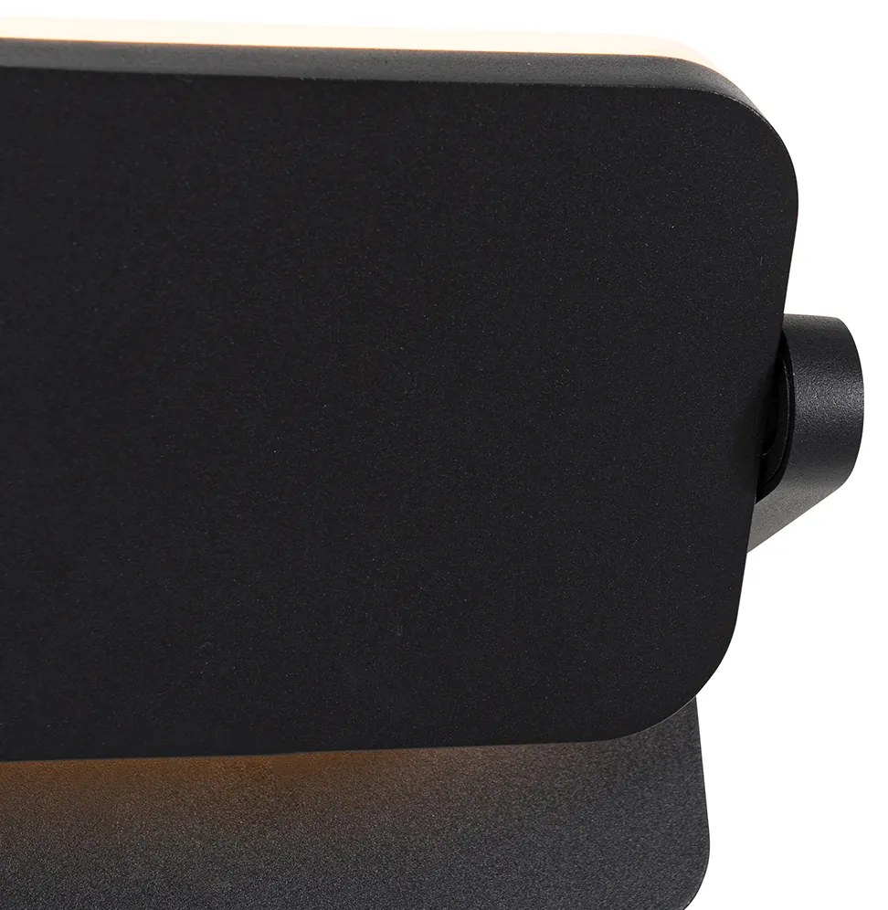 Zewnetrzna Lampa ścienna zewnętrzna czarna z wbudowanym regulowanym LED - Kamile Nowoczesny Oswietlenie zewnetrzne