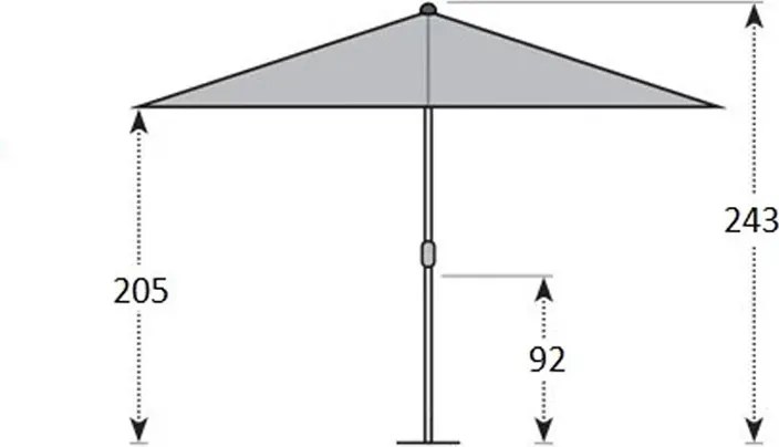 Doppler Gastro Magic Junior parasol ogrodowy 200 x 200 cm antracyt