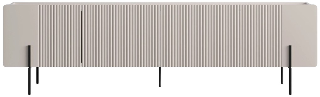 Szafka RTV Malmi 200 cm - kaszmir / czarne nóżki