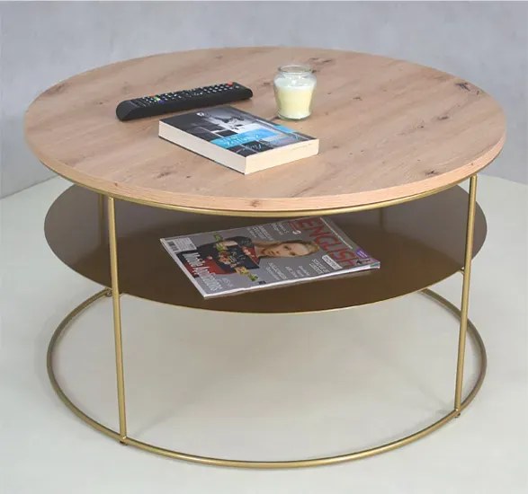 Nowoczesny stolik kawowy dąb artisan H5-M07
