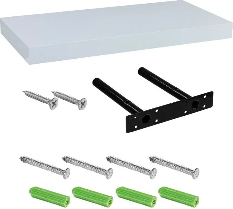 Półka ścienna Stilista Volato, 100 cm, biały połysk