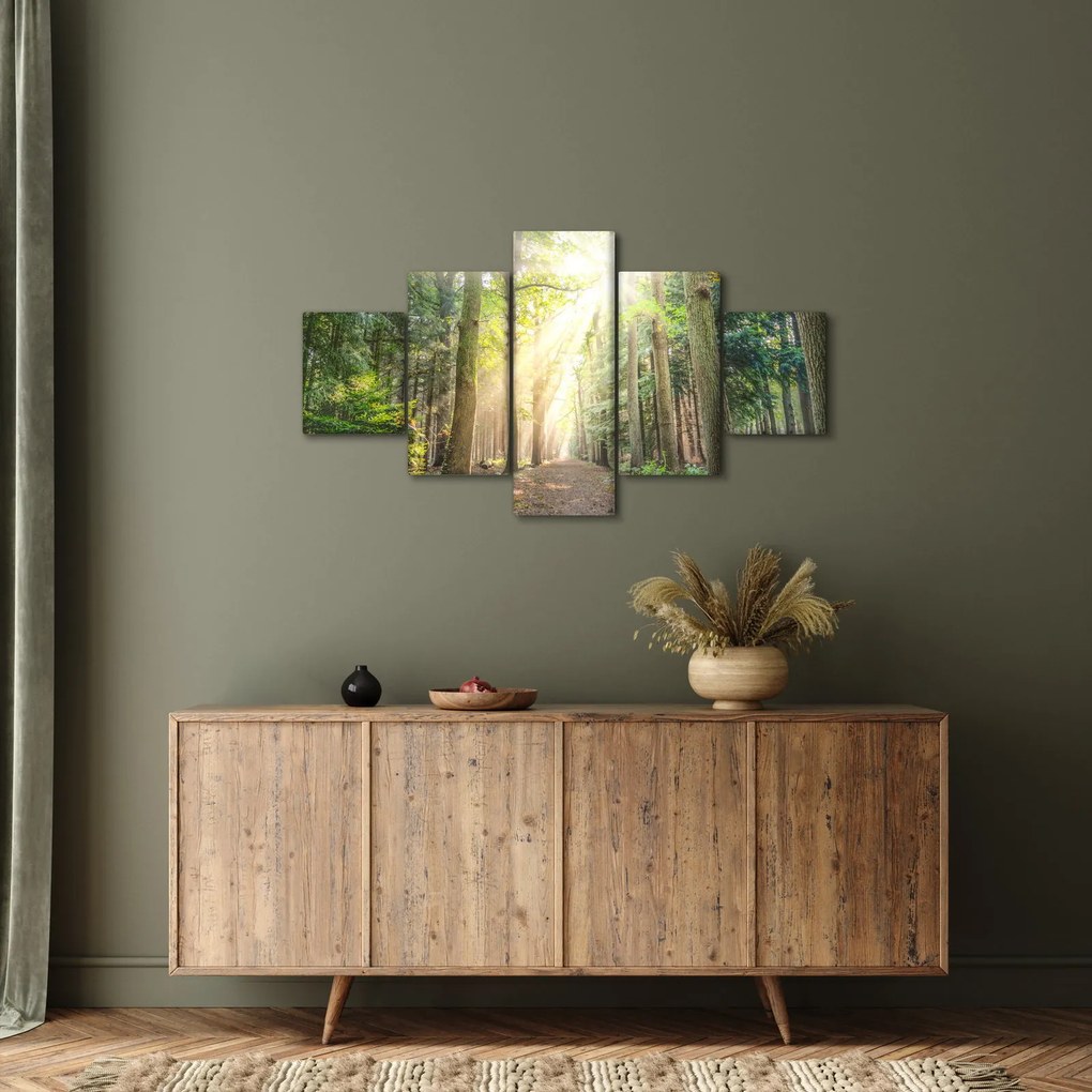 Obraz ścieżki w lesie (125x70 cm)