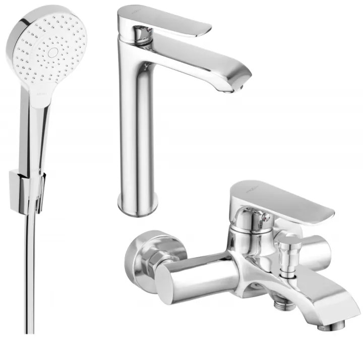 Mexen Pecos R05 zestaw wannowy, chrom - 72713R05-00