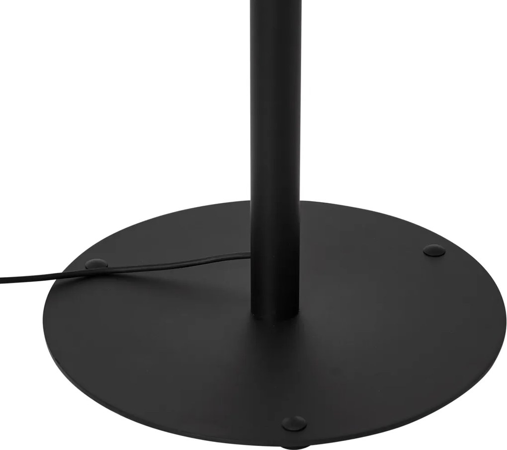 Nowoczesna lampa podłogowa zewnętrzna czarna z białym kloszem IP44 - Mississippi