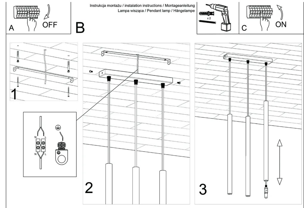Lampa wisząca PASTELO 3 zielona oliwka SOLLUX LIGHTING