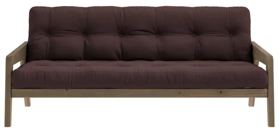 Brązowa rozkładana sofa 204 cm Grab – Karup Design