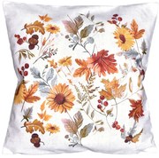 Poszewka na poduszkę Jesienne kwiaty, 40 x 40 cm