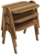 Stolik do odkładania Paris Walnut, 3 szt.