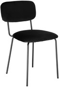 Czarne krzesło tapicerowane D7-H18