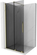 Mexen Velar ścianka prysznicowa rozsuwana Walk-in 70 x 200 cm, grafit 8 mm, złota - 871-070-000-43-50
