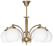 Mosiężny żyrandol klasyczny z kulami QV-S5