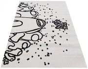 Biały dywan dziecięcy kosmos W3-S72