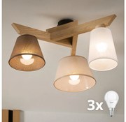 Brilagi - LED Żyrandol natynkowy ANTHONY 3xE14/40W/230V dąb