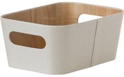 Kitchisimo Zestaw 2 koszyków do przechowywania 26 × 18 × 11 cm, kremowy, S