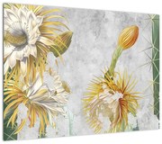 Obraz - Kwitnące kaktusy, vintage (70x50 cm)