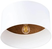 Okrągły skandynawski plafon biały + ciemny brąz S3-D43