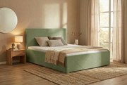 Łóżko TONY 120x200 cm Zielony oliwkowy Bez materaca