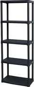Półka z żywicy 5 Półek Czarna 176 cm Wysokość