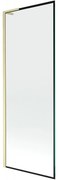 Mexen Next L parawan nawannowy 1-skrzydłowy 70 x 150 cm, czarna ramka, złoty szczotkowany - 895-070-000-03-70-55