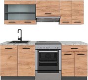 Aneks kuchenny złoty dąb power/antracyt 200x60x81.6 r-line