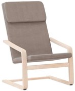 Skandynawski drewniany fotel wypoczynkowy w kolorze taupe R7-S81