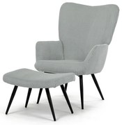 Fotel relaksacyjny z podnóżkiem L7285 BLUE6,niebieski