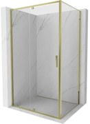 Mexen Exo kabina prysznicowa uchylna 110 x 80 cm, transparent, złota - 819-110-080-50-00