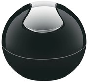 Czarny plastikowy kosz na śmieci 1 l Bowl – Spirella