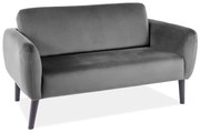 Sofa ELSA VELVET szara dwuosobowa SIGNAL