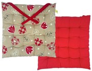 Home Elements Siedzisko pikowane Serce, 40 x 40 cm