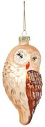 Szklana ozdoba świąteczna wykonana ręcznie 13 cm Owl – Sass &amp; Belle