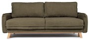 Zielona sztruksowa rozkładana sofa 218 cm Tori – Bonami Selection