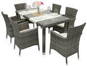 Zestaw ogrodowy z rattanu MODENA II. 1 + 6 (szary)
