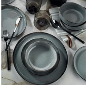 Zestaw obiadowy 24-elementowy, niebieski, porcelana