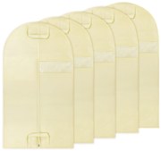 Zestaw pokrowców na ubrania, odzież Baggi 100x60 cm 5 szt. beżowe