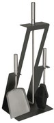 Narzędzia kominkowe 4 szt. antracyt