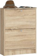 Szafka na buty AKORD Dąb Sonoma 60 cm 2 drzwi kolor Dąb Sonoma mat 2 półki 60x20x80 cm