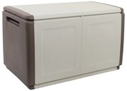 Plastikowa skrzynka z wiekiem, 960x570x530 mm, beżowa