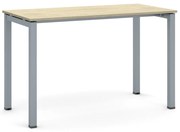 Biurko PRIMO SQUARE, 120x60 cm, szaro-srebrna podstawa, dąb naturalny