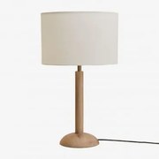 Lampa Stołowa Z Drewna Mango Harry Drewno Mango & Biały Ø30 Cm - ↑25 Cm Arlina - Sklum