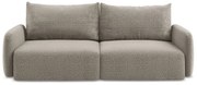 Beżowa rozkładana/ze schowkiem sofa 238 cm Kalena – Makamii