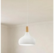 Eglo 901178-Lampa wisząca na przewodzie SABINAR 1xE27/60W/230V śr.28cm biała-
