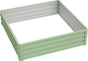 Outsunny Ogródek, Skrzyniogrono ze stalową obudową, Zielony, 120 x 120 x 30 cm