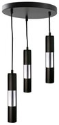 Żyrandol na lince MAGNUMA 3xGU10/50W/230V czarny/chrom błyszczący