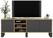 Na tv szafka dąb wotan + grafit S1-E56