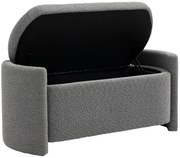 HOMCOM Ławka z Przestrzenią do Przechowywania Ławka Przedpokojowa na Buty, Wyściełana, 105 cm x 44 cm x 45,5 cm. Szara