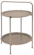 Metalowy stolik pomocniczy VARIO średnica 50 cm, beżowy