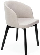 Kremowe krzesło tapicerowane kubełkowe A7-R66