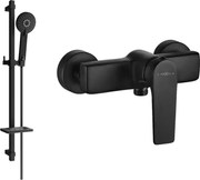 Mexen Lynx DQ40 bateria prysznicowa z zestawem prysznicowym, czarna - 74594DQ40-70